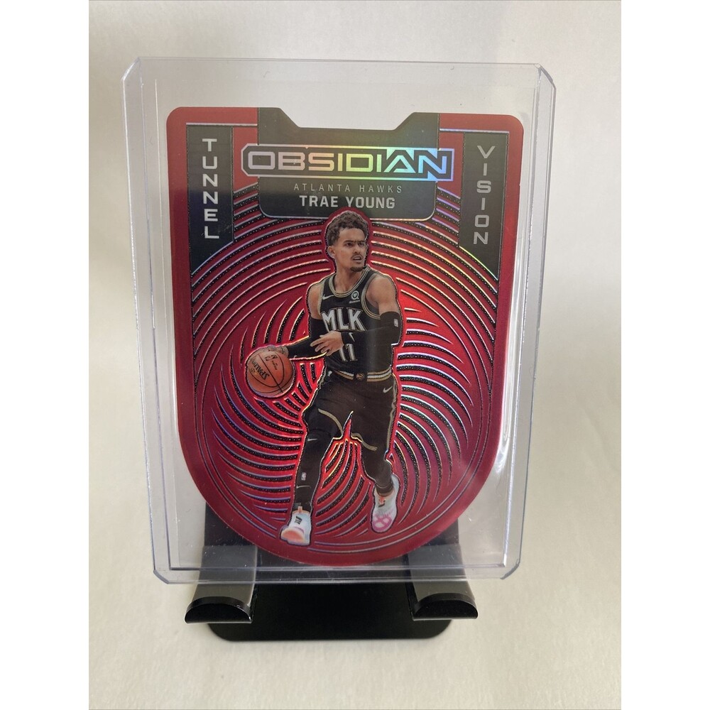 TRAE YOUNG 2020-21 Panini Obsidian Tmall Asia Tunnel Vision Red Flood Die Cut